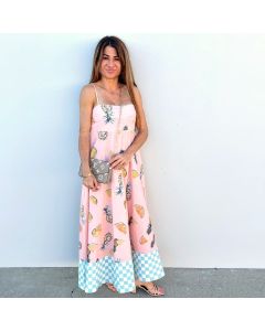 Kirra Wide-Leg Pants in Cut Pineapple