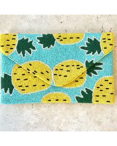 Pineapple Beaded Clutch