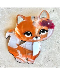 Ginger Cat Brooch - Acrylic