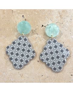 Acrylic Blue Earrings