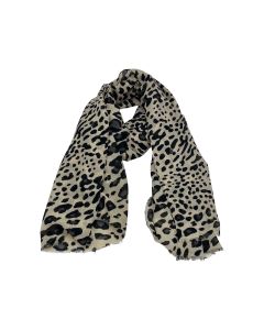 Holiday Scarf -Grey Leopard