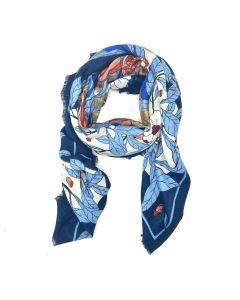 Leaf Scarf - Blue