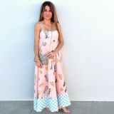 Kirra Wide-Leg Pants in Cut Pineapple