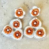 Raffia Flower Earrings