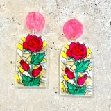 Acrylic Rose Earrings