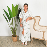 "Willow" Green Palm Dress 