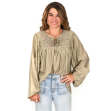 "Ava" Olive Long Sleeve Top