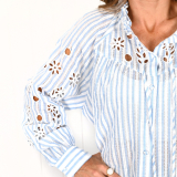 "Nora" Blue Long Sleeve Top