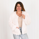 Lucy White as snow Fur Jacket