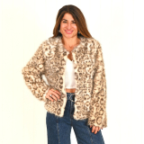Lucy Leopard Fur Jacket