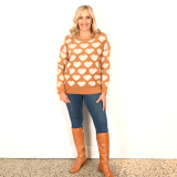 Autumn jumper with hearts