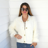 Brooklyn Cream button up jumper