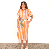 Cinque Terre Sunset "Salma" Scoop Hem Dress