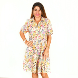 Watercolour bloom "Ellie" Dress