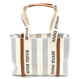 Bahamas Canvas Tote - Blue Stripe