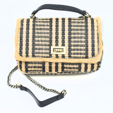 Raffia Clutch - Black 