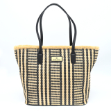 Raffia Handbag - Black 
