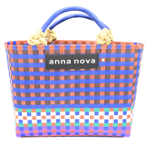Anna Nova Multi coloured Large Tote - Navy 