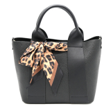 Anna Nova Brown Messenger Black with print scarf