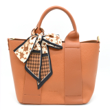 Anna Nova Brown Messenger Brown with print scarf