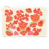 Beaded Coral Clutch