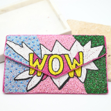 Beaded bright coloured WOW clutch 