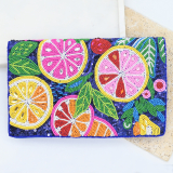 Citrus Beaded Clutch