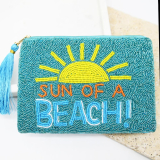 Beaded Sun of a Beach Pouch