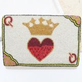 Beaded Queen of Hearts Clutch