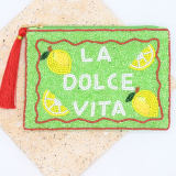 La Dolce Vita Beaded Pouch