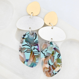 JEH-E Acrylic and Metal Earrings