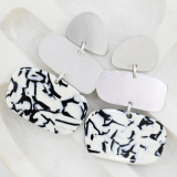 JEJ-E Acrylic and Metal Earrings
