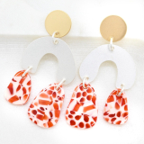 JEO-E Acrylic and Metal Earrings