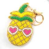 Beaded pineapple keyring