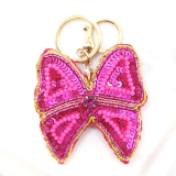 Beaded bow keyring