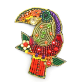 Beaded toucan brooch