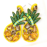 Beaded pineapple brooch