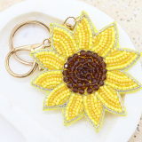 Sunflower Beaded Bag  Charm / Keyring