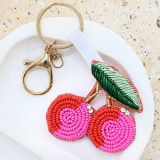 Cherries Beaded Bag  Charm / Keyrings