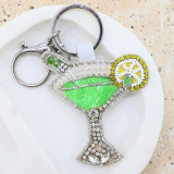 Cocktail Beaded Bag  Charm / Keyring