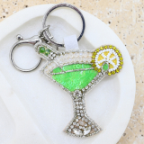 Cocktail Beaded Bag  Charm / Keyring