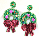 Wreath Beaded Earrings
