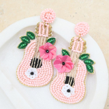 Beaded Pink Earrings