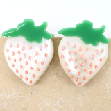 JKV-E-WH  White Strawberry Earrings