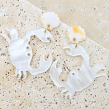 JLB-E  Acrylic Crab Earrings