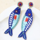 JOT-E  Fish Beaded Earrings