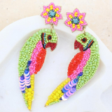 JOV-E  Parrot Beaded Earrings