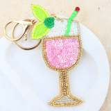 Cocktail Beaded Keyring