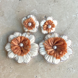 Raffia Flower Earrings