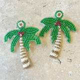 Palm Tree Beaded Earrings